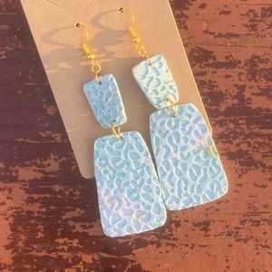 Cheetah print polymer clay earrings